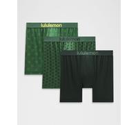 lululemon - Boxer Always in Motion Lot de 3 pour Hommes - 13 cm - Vert/É - Taille S