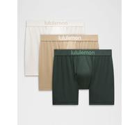 lululemon - Boxer Always in Motion Lot de 3 pour Hommes - 13 cm - Vert - Taille S