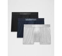 lululemon - Boxer Always in Motion Lot de 3 pour Hommes - 8 cm - Noir/Bleu - Taille XS