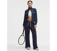 lululemon - Court Rival Wide-Leg Track Pant Regular Contrast Drawcord pour Femmes - Blue/Blanc - Taille 8