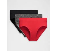 lululemon - Culotte bikini UnderEase taille haute Lot de 3 pour Femmes - Noir/Blanc/Gris - Taille XL