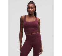 lululemon - Débardeur court Wunder Under Maintien léger, bonnets C/D Tonal Stripe pour Femmes - Taille 2