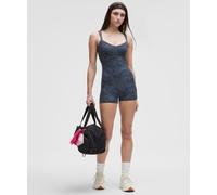 lululemon - Everlux Denim-Print Onesie 3" Denim Dreams Set pour Femmes - Bleu - Taille XL