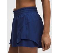 lululemon - Short de running Shake It Out taille haute pour Femmes - 6 cm - Bleu - Taille XL
