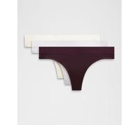 lululemon - String UnderEase taille mi-haute Trio pour Femmes - Noir/Violet - Taille M