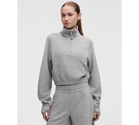 lululemon - Sweat Scuba court à col montant demi-zippé Gaufré pour Femmes - Gris - Taille 3XS