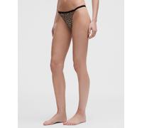 lululemon - Wundermost Ultra-Soft Nulu String Low-Rise Bikini Underwear pour Femmes - Noir/É - Taille M