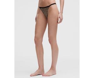 lululemon - Wundermost Ultra-Soft Nulu String Low-Rise Bikini Underwear pour Femmes - Noir/É - Taille M