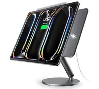 LULULOOK 【Mise à Niveau】 Support de Chargement magnétique sans Fil pour iPad Pro 13" M4 (2024)/M5 (2025), Pliable, avec Base pivotante à 360°, en Aluminium, réglable, 18 W, avec câble USB C