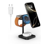 LULULOOK Qi2 Chargeur iPhone et Apple Watch, 15W Certifié [Qi2 avec MagSafe] en Aluminium, Petite Taille Essentiels Voyage Bureau, Chargeur Induction pour Apple 17 Pro Max Pro 16 5W AirPods iWatch