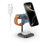 LULULOOK Qi2 Chargeur iPhone et Apple Watch, 15W Certifié [Qi2 avec MagSafe] en Aluminium, Petite Taille Essentiels Voyage Bureau, Chargeur Induction pour Apple 17 Pro Max Pro 16 5W AirPods iWatch