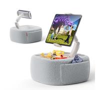 LULULOOK Support d'oreiller Kindle Ultra Moelleux pour la Lecture, Support de Tablette avec Bol à goûter et Bras Flottant Compatible avec iPad, téléphone et Tablette de 4,7 à 13 Pouces pour Lire des