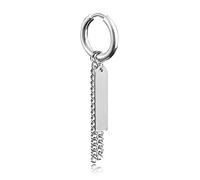 LULUMAIC Bijoux Femmes Boucles d'oreilles, Unisexe Cross Moon Star Fish Os Bone Hoop Drop Boucles d'oreilles Man Chain Steel Leaf Triangle Geometry Punk Party présents présents pour Petite