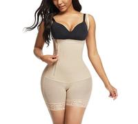 LULUMAIC Body Moulant en Maille sans Couture pour Femmes, Pantalon de Compression, Fermeture éclair inférieure