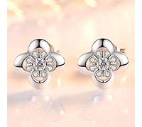 LULUMAIC Boucles d'oreilles Bijoux de Bijoux, Boucles d'oreilles étalon Femme Bijoux de Mode rétro Fleur de Boucles d'oreilles en Cristal Bijoux Bijoux