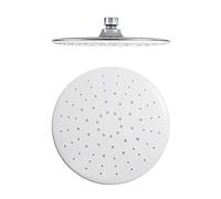 LULUMAIC Douches à Main doublées Piste Ronde Pays Blanc abs Grande tête Pluie Haute Pression Ultra Mince Pomme de Douche Fixe Universel g1 / 2"
