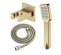 LULUMAIC Douches brossé, Haute Pression, Ensemble à Main ABS Universel avec Tuyau de Douche en Acier Inoxydable et Laiton
