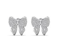 LULUMAIC Ensemble de Bijoux Papillon Blanc délicat pour Femmes, 5A IA, Boucles d'oreilles, Collier, Bague, Infini, nœud d'amour éternel, s Her