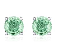 LULUMAIC Lllunimon Paraiba Boucles d'oreilles en Argent Sterling 925 Taille Rose Bijoux Micro-sertis Faits à la Main Style Frais élégant Cadeaux à Porter au Quotidien pour Elle