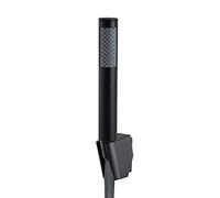 LULUMAIC Ordinateur Poche générique Pomme Main Universelle Noire Ensemble à Haute Pression avec Tuyau Douche en PVC de 1,5 m, Un Support Rotatif ABS, R