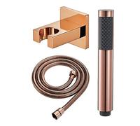 LULUMAIC Ordinateur Pomme Poche Rose générique Ensemble Haute Pression, Piste à Main Laiton Universelle avec Tuyau Douche de 1,5 m en Acier Inoxydable et Un Soutien-Gorge