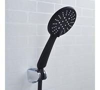 LULUMAIC pour douches Faible débit d'eau et Pression éco-Performance Douche à Main avec Fonction de Massage économe en Eau - Matt Black, célibataire
