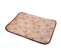 LULUMAIC Tapis de Refroidissement réversible pour Animaux de Compagnie pour Chiens et Chats, lit de Couchage d'été Refroidisseur de Glace Froide pour Chiot Chat (Couleur : Marron, Taille : M)