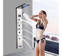 LULUMAIC Température ScreenRain Waterfall Shower Faucet Set 6 Multifonctional Buses Massage Spa Jet Shower Pannel Colonne