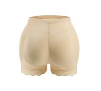 LULUMAIC Vêtement Gainant pour Femmes, Coussinets de contrôle du Ventre et des Hanches, Short de Levage de Butin, Beige X