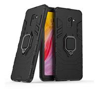 LuluMain Compatible avec Galaxy A8+ (2018) Coque, Anneau de Support Téléphone Voiture Magnétique Bague 360 Étui de Protection pour Samsung Galaxy A8 Plus 2018 (Noir)