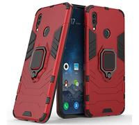 LuluMain Compatible avec Huawei P Smart (2019) Coque, Anneau de Support Téléphone Voiture Magnétique Bague 360 Étui de Protection pour Huawei P Smart 2019 (Rouge)
