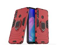 LuluMain Compatible avec Huawei P40 LiteE Coque, Anneau de Support Téléphone Voiture Magnétique Bague 360 Étui de Protection pour Huawei P40 Lite E, Huawei Y7P (Rouge)