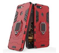 LuluMain Compatible avec Huawei Y6 (2018), Honor 7A, Honor7A Pro Coque, Anneau de Support Téléphone Voiture Magnétique Bague 360 Étui de Protection (Rouge)