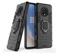 LuluMain Compatible avec OnePlus 7T Coque, Anneau de Support Téléphone Voiture Magnétique Bague 360 Étui de Protection pour OnePlus7T (Noir)