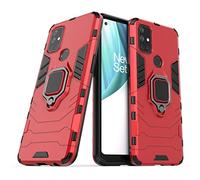 LuluMain Compatible avec OnePlus Nord N10 5G Coque, Anneau de Support Téléphone Voiture Magnétique Bague 360 Étui de Protection (Rouge)