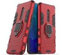 LuluMain Compatible avec Oppo Reno 10X Zoom Coque, Anneau de Support Téléphone Voiture Magnétique Bague 360 Étui de Protection pour Oppo Reno 10 X Zoom (Rouge)
