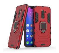 LuluMain Compatible avec Pocophone F1 Coque, Anneau de Support Téléphone Voiture Magnétique Bague 360 Étui de Protection pour Xiaomi Pocophone F1 (Rouge)