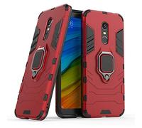 LuluMain Compatible avec Redmi 5 Plus Coque, Anneau de Support Téléphone Voiture Magnétique Bague 360 Étui de Protection pour Xiaomi Redmi 5 Plus (Rouge)