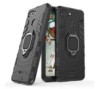 LuluMain Compatible avec Redmi 6 Coque, Anneau de Support Téléphone Voiture Magnétique Bague 360 Étui de Protection pour Xiaomi Redmi6 (Noir)