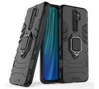 LuluMain Compatible avec Redmi Note 8 Pro Coque, Anneau de Support Téléphone Voiture Magnétique Bague 360 Étui de Protection pour Xiaomi Redmi Note8 Pro (Noir)