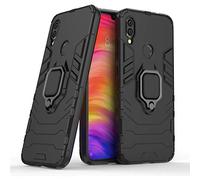 LuluMain Compatible avec Redmi Note7 (Pro) Coque, Anneau de Support Téléphone Voiture Magnétique Bague 360 Étui de Protection pour Xiaomi Redmi Note 7, Redmi Note 7 Pro (Noir)