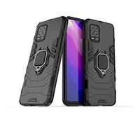 LuluMain Compatible avec Xiaomi Mi 10 Lite 5G Coque, Anneau de Support Téléphone Voiture Magnétique Bague 360 Étui de Protection (Noir)