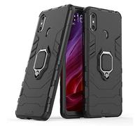 LuluMain Compatible avec Xiaomi Mi Max 3 Coque, Anneau de Support Téléphone Voiture Magnétique Bague 360 Étui de Protection pour Xiaomi Mi Max3 (Noir)