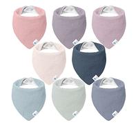 lulumoon Bavoir en Mousseline pour Bébé : Foulard Triangulaire pour Bébé Fille et Garçon, 100% Coton (A-Dream Unicorn)