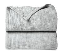 Lulu moon Couverture en Mousseline Bébé - Couverture Respirante Bébé Nouveau-né, Couverture Rampante Douce, Couvertures en Mousseline pour Tout-Petits Filles Garçons 120x120cm (Kaki)