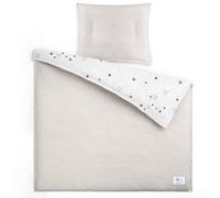 lulumoon Parure de lit en mousseline pour bébé 80x80 : Housse de couette 80x80 + Taie d'oreiller 35x40 cm en coton Oeko-TEX Standard - Ensemble de literie léger et confortable pour bébé et enfant