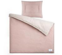 lulumoon Parure de lit en mousseline pour bébé 80x80 : Housse de couette 80x80 + Taie d'oreiller 35x40 cm en coton Oeko-TEX Standard - Ensemble de literie léger et confortable pour bébé et enfant