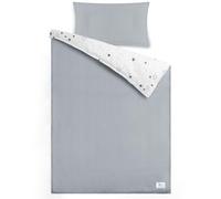 lulumoon Parure de lit en mousseline pour enfant 100x135 : Housse de couette 100x135 + Taie d'oreiller 40x60 cm en coton Oeko-TEX Standard - Ensemble de literie léger et confortable pour bébé et