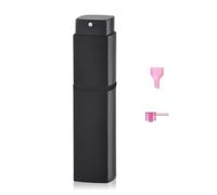 Lulupack 20ml Carré Vaporisateur Parfum,Flacon Spray Vide,Voyage Rechargeable Atomiseur Parfum(Noir)
