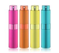 Lulupack 8ml Atomiseur de Parfum,Flacon Pulvérisateur d'eau de Cologne,Atomiseur Portable Rechargeable (4pcs, Séries Arc-en-cie)